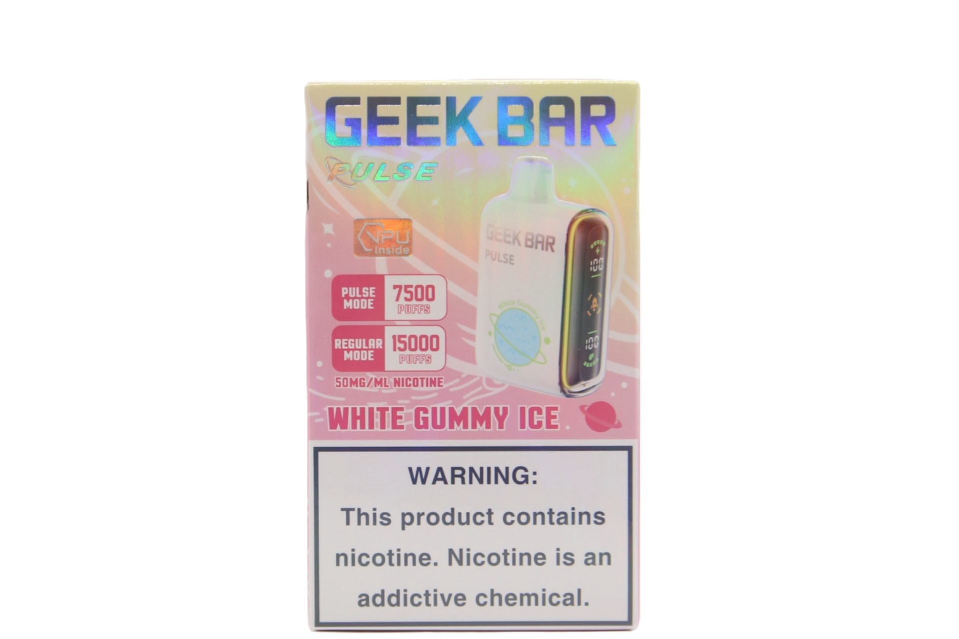 White Gummy Ice Geek Bar Pulse